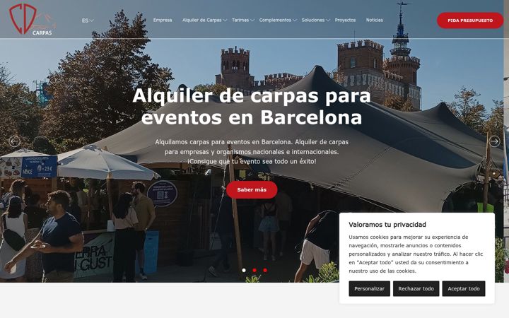 Screenshot of cdcarpas.es