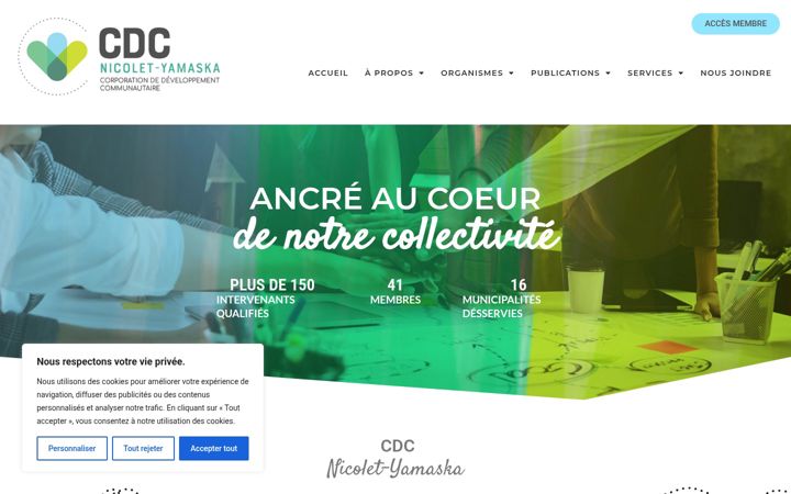 Screenshot του cdcnicolet-yamaska.ca