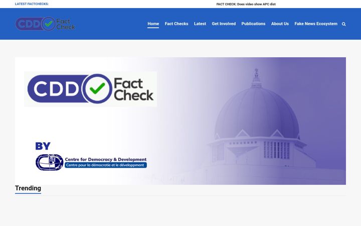 Snímek obrazovky cddfactcheck.org