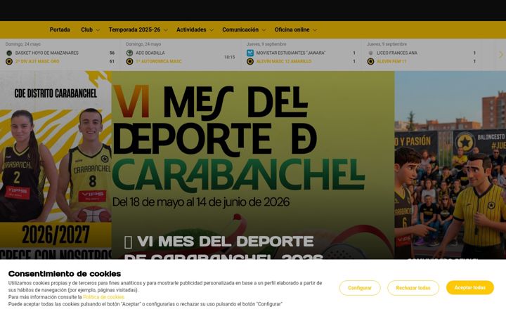 Screenshot of cddistritocarabanchel.es