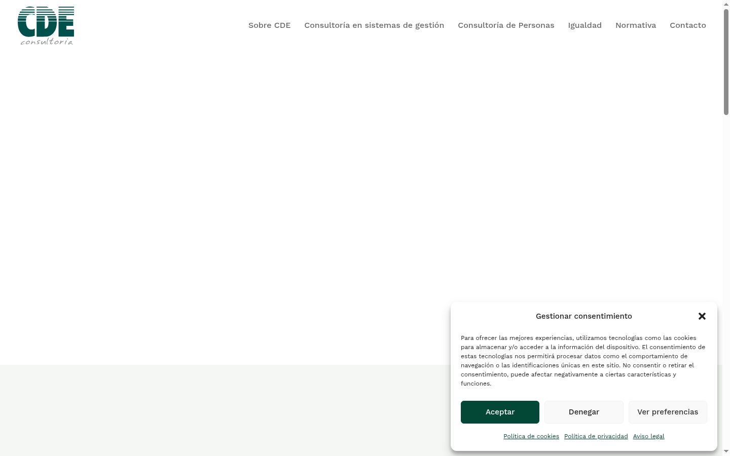 Captura de ecrã do banner de consentimento apresentado antes de qualquer interação
