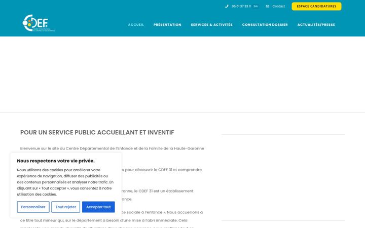 Snímek obrazovky cdef31.org
