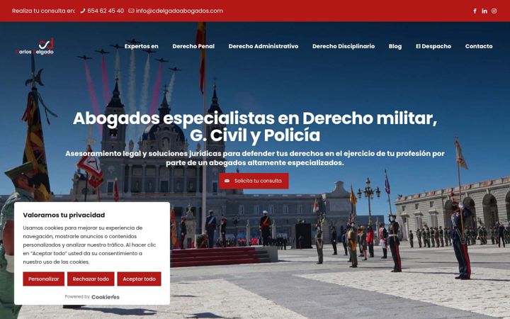 Screenshot of cdelgadoabogados.com