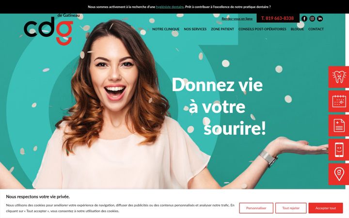 Screenshot of cdentairegatineau.com