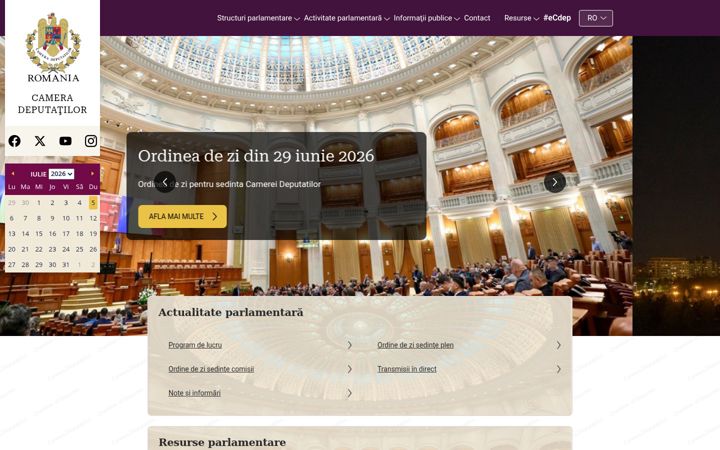 Screenshot of cdep.ro