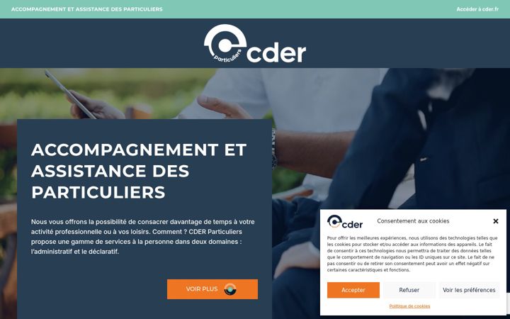 Screenshot of cderparticuliers.fr