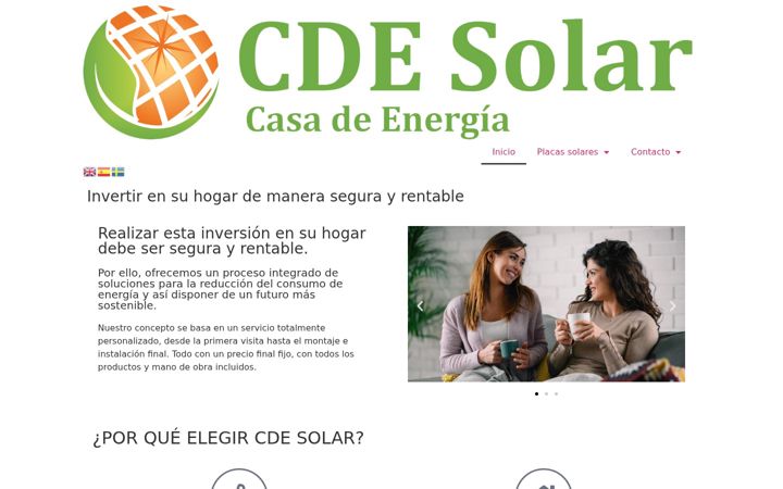 Screenshot of cdesolar.com