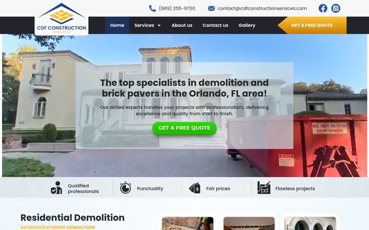 Screenshot of cdfconstructionservices.com