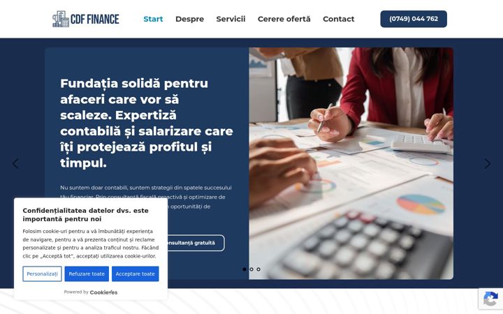 Screenshot of cdfinance.ro