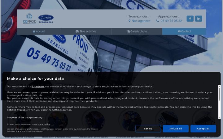 Screenshot of cdfroid.fr