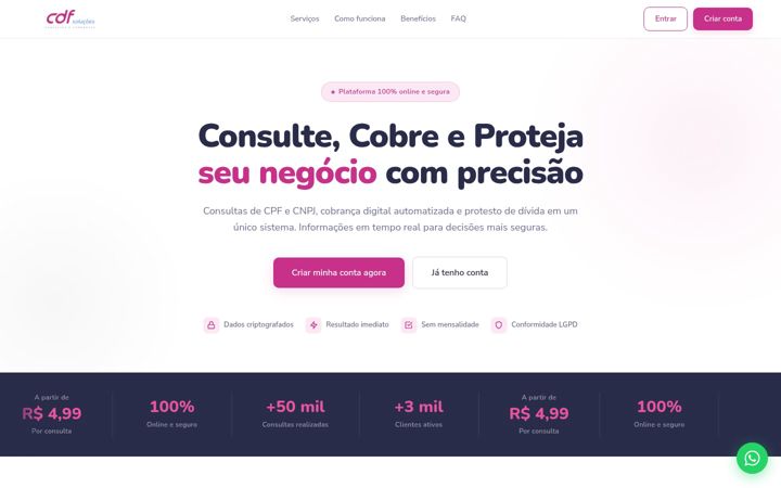 Screenshot of cdfsolucoes.com.br