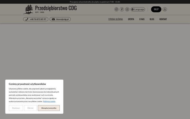 Screenshot stránky cdg.pl
