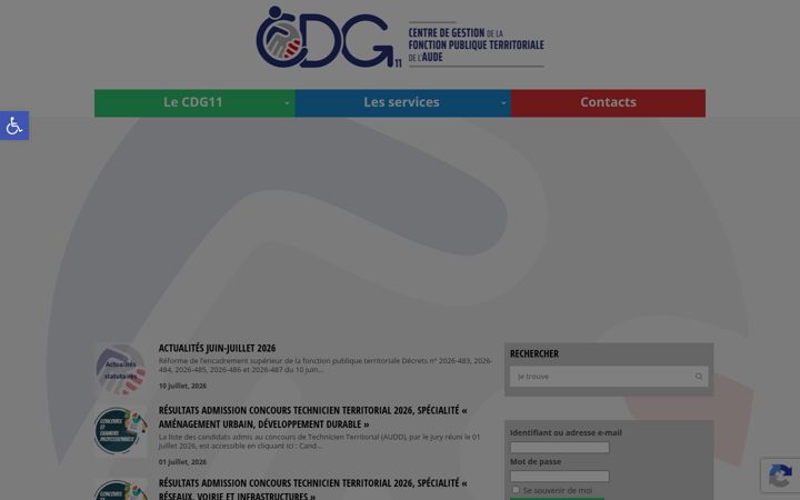 Skærmbillede af cdg11.fr