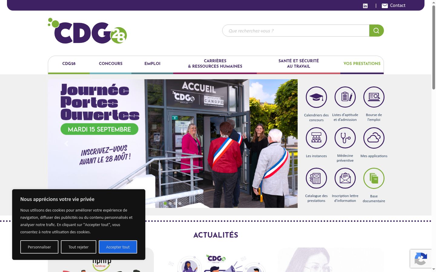 Screenshot van de toestemmingsbanner zoals getoond vóór enige interactie