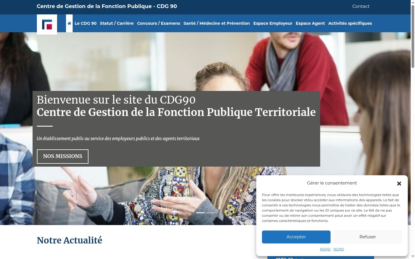 Screenshot van de toestemmingsbanner zoals getoond vóór enige interactie