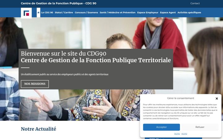 Skærmbillede af cdg90.fr