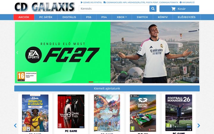 Screenshot of cdgalaxis.hu