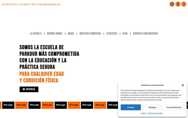 Screenshot of cdgimnasiaalfa.com