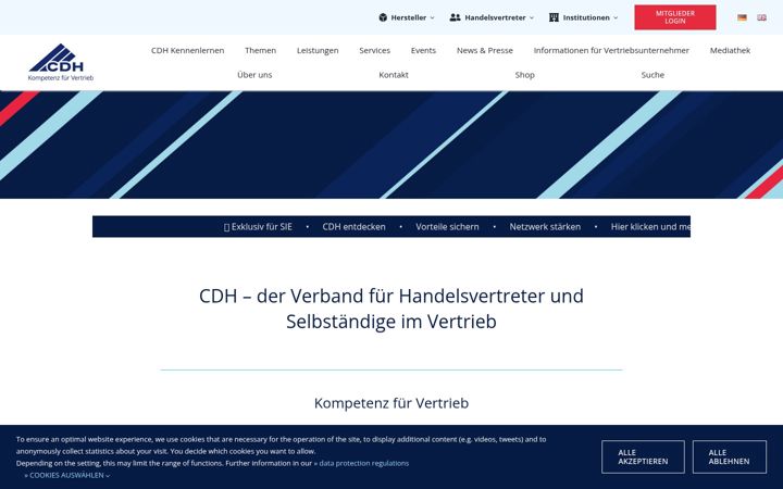 Skærmbillede af cdh.de