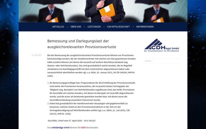 Skærmbillede af cdhlegal.de