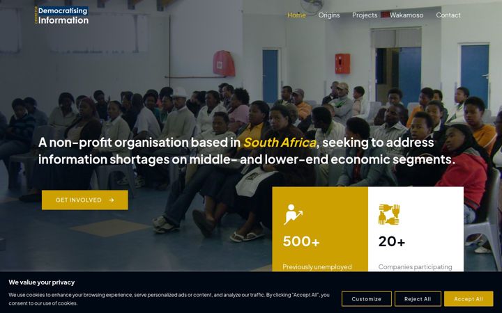 Screenshot ta' cdi.org.za