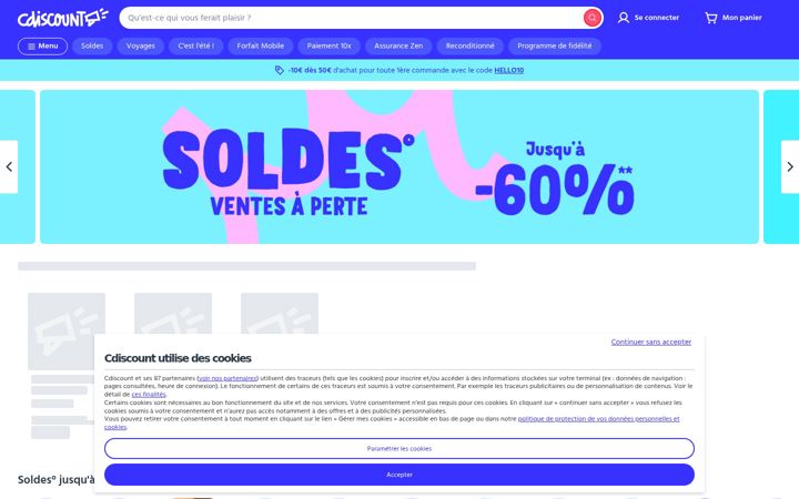 Ekrānuzņēmums no cdiscount.com