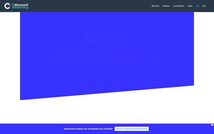 Screenshot of cdiscountadvertising.com