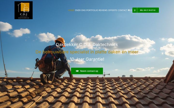 Kuvakaappaus sivustosta cdjdaktechniek.nl