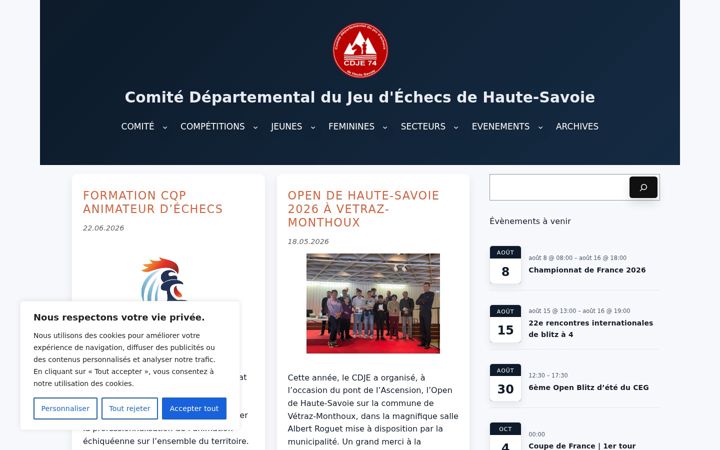 Screenshot of cdje74.fr