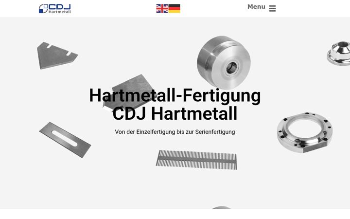 Skærmbillede af cdjhartmetall.de