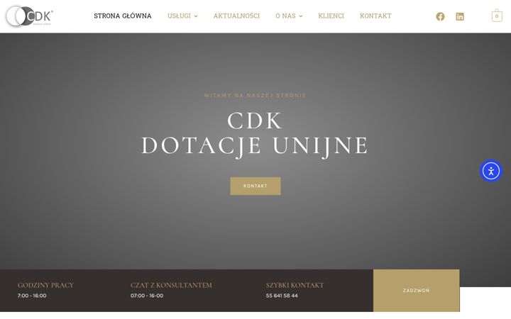 Screenshot stránky cdk-dotacjeunijne.pl