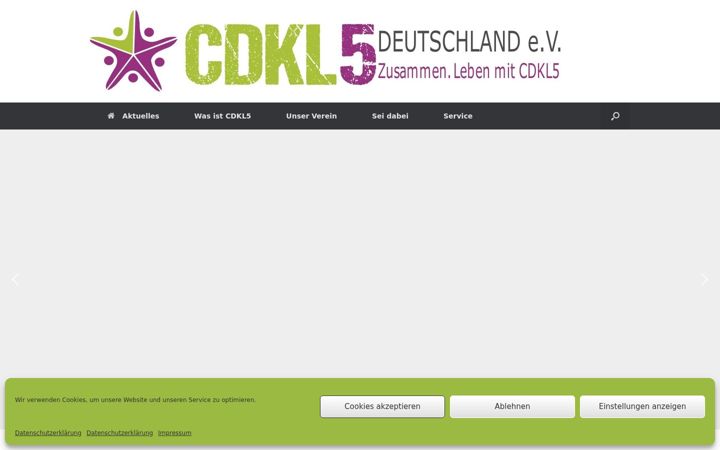 Skærmbillede af cdkl5-verein.de