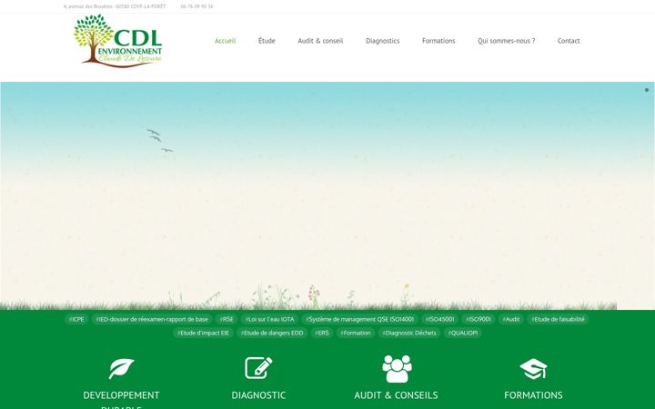 Screenshot of cdl-environnement.fr
