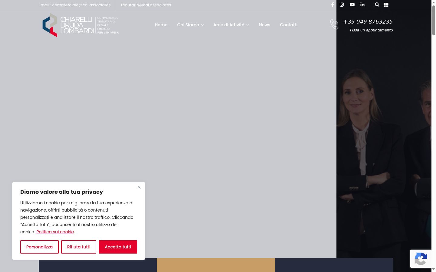 Screenshot des Einwilligungsbanners vor jeglicher Interaktion