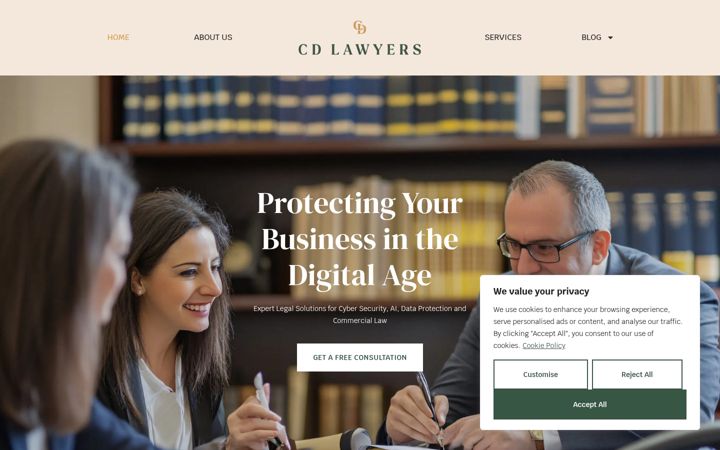 Screenshot of cdlawyers.co.uk