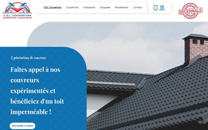 Skærmbillede af cdlcouverture.fr