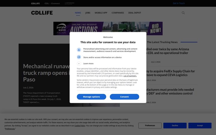 Screenshot ta' cdllife.com