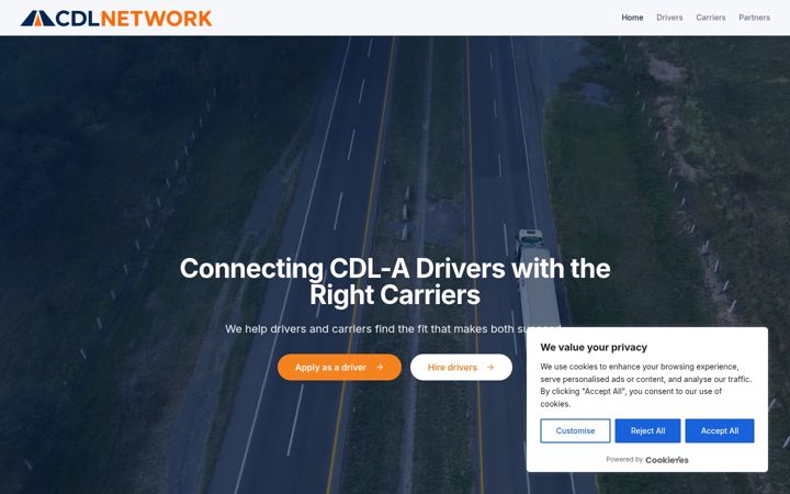 Screenshot of cdlnetworkllc.com