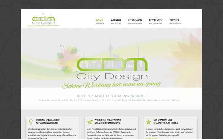 Skærmbillede af cdm-citydesign.de