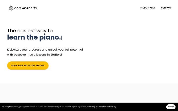 Screenshot of cdmacademy.co.uk