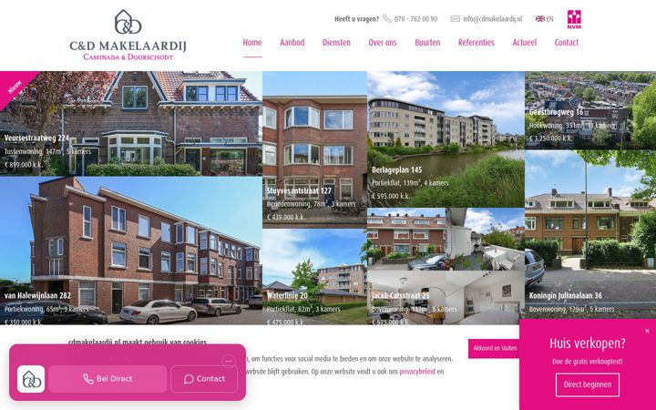 Screenshot of cdmakelaardij.nl