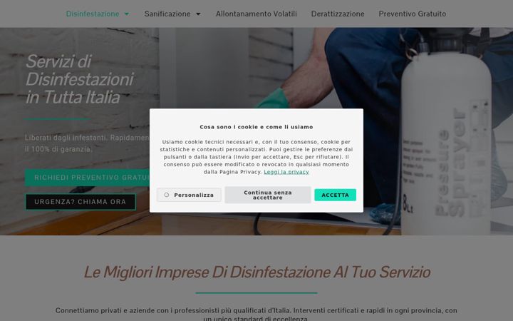 Skærmbillede af cdmdisinfestazioni.it