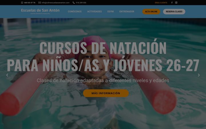 Screenshot of cdmescuelassananton.com
