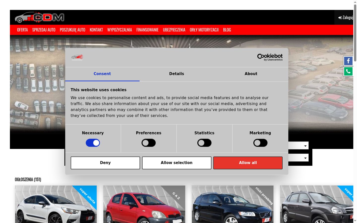 Screenshot tal-banner tal-kunsens muri qabel kwalunkwe interazzjoni