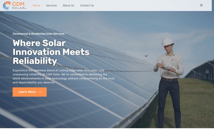 Screenshot of cdmsolar.com
