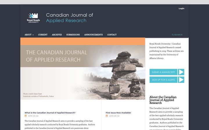 Screenshot του cdnjournalappliedresearch.ca