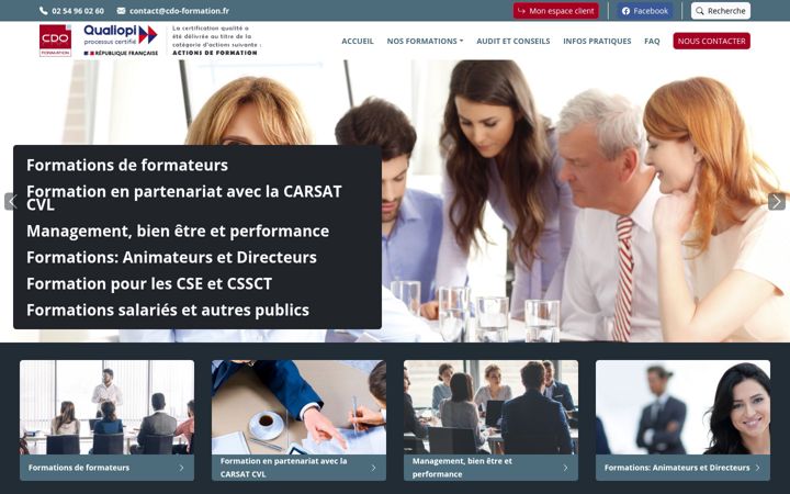 Skærmbillede af cdo-formation.fr