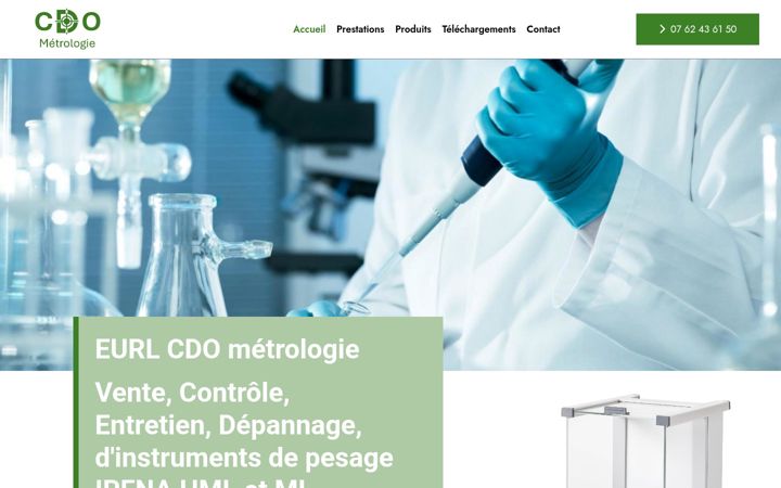 Screenshot of cdo-metrologie.com