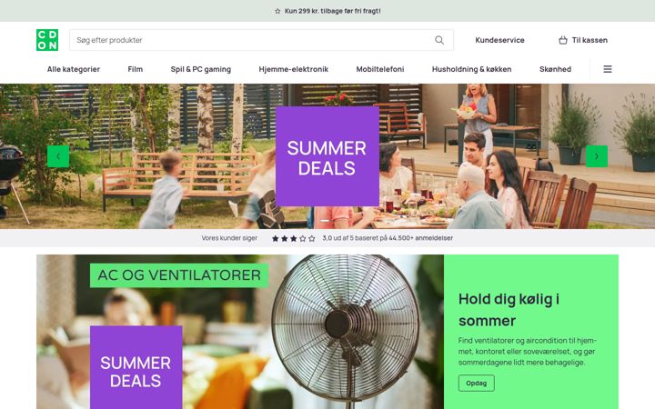 Screenshot of cdon.dk