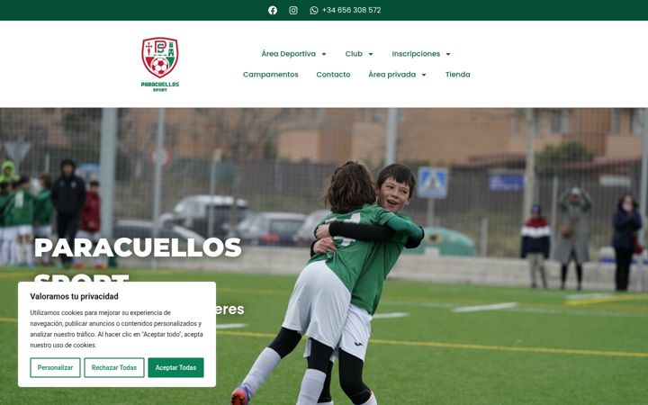 Screenshot of cdparacuellossport.es